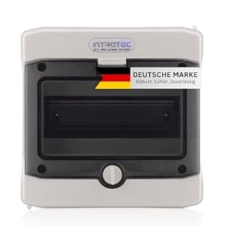 Surface-Mounted Fuse Box IP65 Wet Room Distributor Electrical Installation Distributor 1 Row 8 Modules Installation in the Garden or Other Outdoor Areas Distribution Box Switch Box Surface-Mounted
