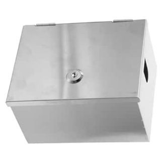 Gatuida Stainless Steel Socket Box Small with Anti-Theft Protection, Lockable Protective Cover for Outdoor Sockets, Weatherproof Protective Cover for Patio and Garden