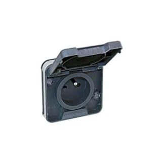 EUR'OHM Prise Courant 2P+T IP55 - OXXO Colour Grey - Interrupteur et Prise