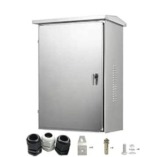 GERSIK Outdoor 304 Stainless Steel Electrical Box Enclosure, IP67 Waterproof Junction Box, Weatherproof Nema Enclosure Box, Wall Mounted Project Boxes for Electronics with Insulation Mounting Plate