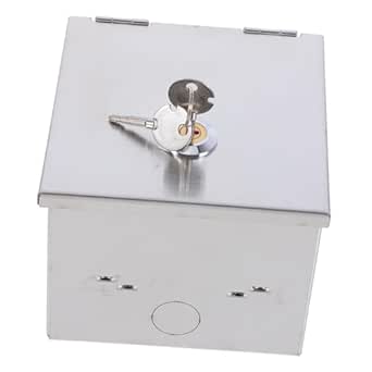 Gatuida Waterproof Stainless Steel Socket Cover with Lock Weatherproof Protective Box for Outdoor Use Compatible with Standard Dimensions