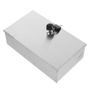 Uonlytech Weatherproof Stainless Steel Sockets Protective Box with Lock Robust and Elegant Cover for Electrical Connections Versatile Use for Living Offices