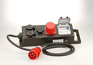 Ehmann Professional Distribution Block with FI Switch, Made in Germany, 4 Outputs (1 x CEE 16 A, / 3 x 230 V~), 2 m Cable H07RN-F 5G 2.5 mm², IP54, K2, BGI-GUV-I608
