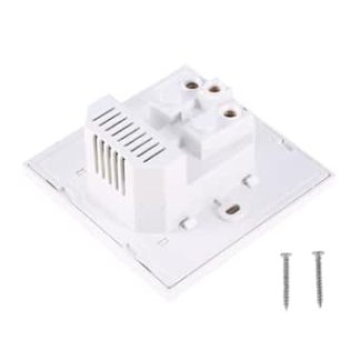 SOPOTUTU German Flush-Mounted Socket with Dual USB Charging Ports, White, Fireproof Wall Socket with PC Copper Material and Screwless Design for Safe Household Use