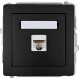 DECO 12DGK-1 karlik elektrotechnik 5903418069568 Single Computer Sockets 1 x RJ45 Cat 5e 8-Pin Matte Black