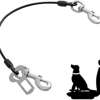 Mi Metty Seat Belt Dog Car, Bite Resistant Dog Lead Made of Steel Wire with Car, Dog Seat Belt Car for All Dogs