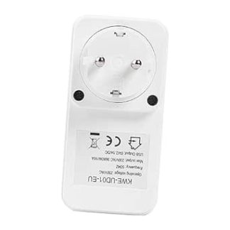 Veemoon USB Countdown Timer Socket with 1 Schuko and 2 USB Ports Safety Socket for Curling Iron Hair Straightener Mobile Phone Chargers EU Plug