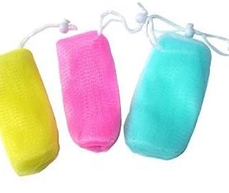 5x Soap Bag for Soap Scum and 2 Children's Cloth Frog and Monkey Massage Soap Net Soap Scum Bag