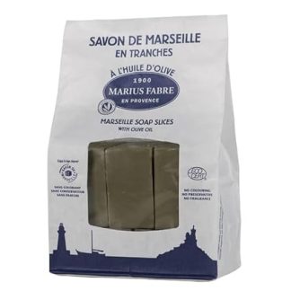 Marius Fabre - Raw Marseille Soap 1 KG cut in pieces, made with olive oil. Without dye, without perfume, without synthetic product and guaranteed without palm oil.