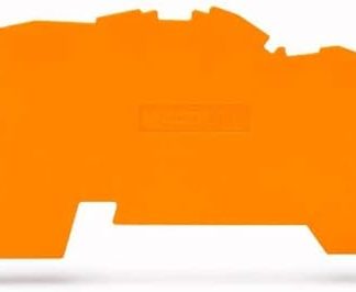 Pack of 25 – WAGO END PLATE ORANGE Bunk Clamp up to 4 mm²