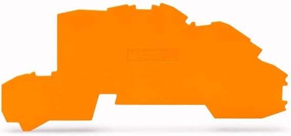 Pack of 25 – WAGO END PLATE ORANGE Bunk Clamp up to 4 mm²