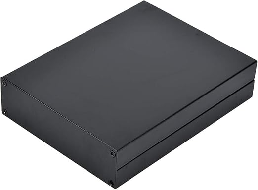 Instrument Aluminium Box, Electronic Project Aluminium Box, Instrument Cool Box, Housing 33 x 114 x 150 mm, Black