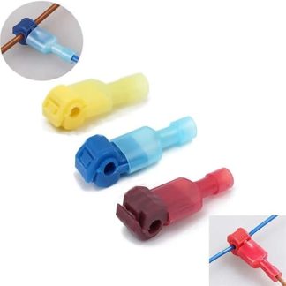 FACSER 60/30pcs Electrical Wire Connectors Lock Terminals Crimp Terminal Quick Splice 22-10AWG Electrical Car Kit Tool Set (20 Pairs 40 Pieces Blue)