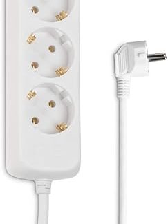 Hama socket strip (1.4 m cable length, 45 degrees rotated, multiple socket up to 3,500 Watt, cable type H05VV-F, GS tested safety).