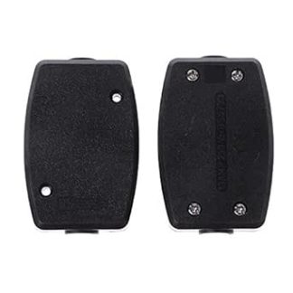 2 x 3 Terminal Junction Box for Power Cable 13A 240V Flex Terminal (Black)