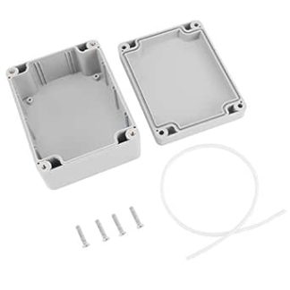 Junction Box IP65 Waterproof Rectangular Junction Box, ABS Housing Electrical Junction Boxes, Outdoor Project Box Housing with Accessories (115 × 90 × 55 mm)