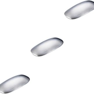 PRETYZOOM Pack of 3 Metal Soap Odour Elimination Soap Piece Made of Stainless Steel Garlic Soap Odour Absorbing Soap Stainless Steel Soap Odour Eliminator with Holder Stainless Steel Deodorant Soap
