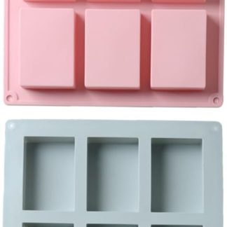 2 Pieces 6 DIY Soap Tools Shot Silicone Cake 6 Cavities Soap Square Soap Chocolate DIY Soap Lurrose