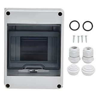 Adfaga 5-Wege-Verteilerkasten, Anschlussgehäuse aus ABS-PC-Kunststoff mit transparenter Abdeckung für elektrische Stromgeräte im Außenbereich, Schutzart IP65, 160 x 120 x 90 mm