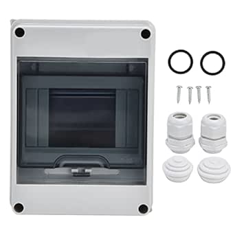 Adfaga 5-Wege-Verteilerkasten, Anschlussgehäuse aus ABS-PC-Kunststoff mit transparenter Abdeckung für elektrische Stromgeräte im Außenbereich, Schutzart IP65, 160 x 120 x 90 mm