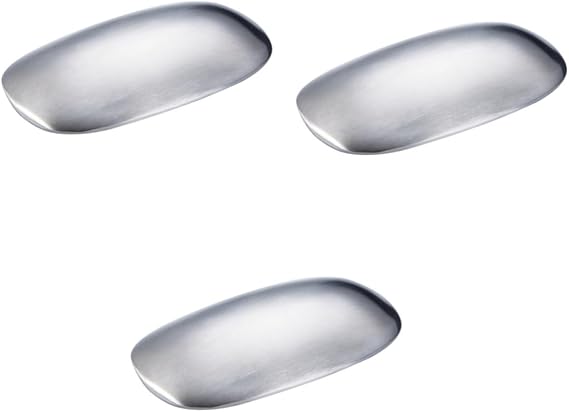 Alipis Pack of 3 Stainless Steel Soap Odour Neutraliser Decorative Soap Odour Absorber Odour Remover for Cooking Garlic Small Tools Metal Soap Deodorant Stick