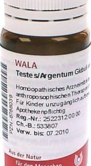 Testes/Argentum Globules 20 g