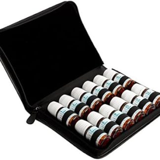 Home Medicine Box Case for 12 Salts Black Leather (Also for Large DHU Glasses)