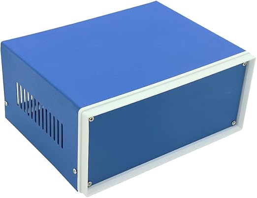 Heyiarbeit 20 x 16.5 x 9 cm, 1 piece, metal, blue, dustproof, electronic junction box, project box, DIY box, junction box, housing
