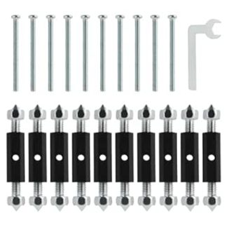 10 Pieces 118 Type Wall Mounted Switch Cassette Repair Tool, Repair Kit for Wall Mounting Switch Boxes Type 118, Adjustable Length, Screw Rod with Wrench for Electricians