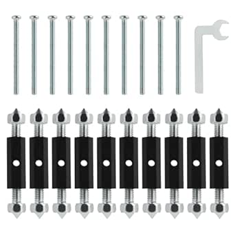 10 Pieces 118 Type Wall Mounted Switch Cassette Repair Tool, Repair Kit for Wall Mounting Switch Boxes Type 118, Adjustable Length, Screw Rod with Wrench for Electricians
