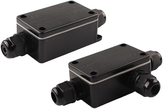 REIUAFWYGV IP66 Electrical Outdoor Waterproof Cable Connector 2/3 Pin Junction Box for Low/High Voltage Garden Light Accessories 41A/450V (FSH710-3P)