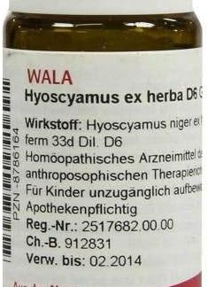 HYOSCYAMUS EX Herba D 6 Globules 20 g