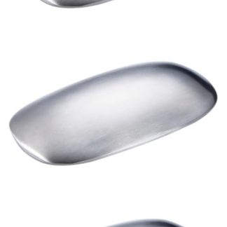 STOBAZA 3 Pieces Garlic Metal Soap Bars for Odour Removal Stainless Steel Soap Odour Elimination Deodorising Bar for Kitchen Odour Eliminator with Holder Oval Small Tools