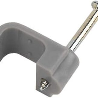 Bulk Hardware BH05110 Cable Clip Flat Grey Twin & Earth 1.0mm, Set of 50 Piece