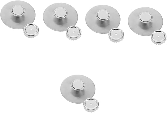 Veemoon Pack of 5 Magnetic Soap Holder, Bar Soap, Mounted Soap Holder, Bathroom Frame, Non-Contact Soap Holder, Shower, Bathroom, Wall, Stainless Steel