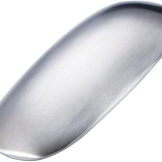 Amosfun Odour Eliminator with Holder Stainless Steel INOXLM Odour Remover for Hands Odour Absorber Soap Odour Remover for Cooking Deodorising Bar for Kitchen Oval
