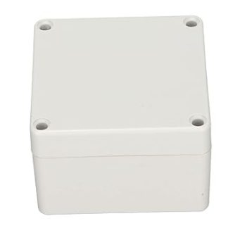 Electronic Enclosure, White PVC Dustproof Universal 83 x 81 x 56 mm / 3.3 x 3.2 x 2.2 in Junction Box Flame Retardant for Terminal Devices for Control Boxes for Hotels
