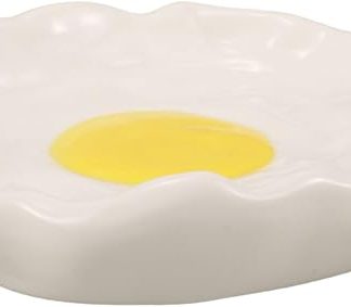Ceramic Soap Dish with Drain, Cute Soap Holder for Bathroom and Kitchen, Non-Slip Soap Dish for Shower and Sink, Vintage Design, Drilling with Large Storage Space