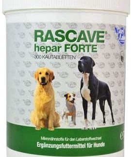 NutriLabs Rascave Hepar Forte Tablets for Dogs Pack of 90 - With Vitamin B Complex & Plant Ingredients - Supports Liver Function, Metabolism & Regeneration - Dietary Supplement for Dogs