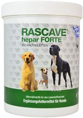 NutriLabs Rascave Hepar Forte Tablets for Dogs Pack of 90 - With Vitamin B Complex & Plant Ingredients - Supports Liver Function, Metabolism & Regeneration - Dietary Supplement for Dogs