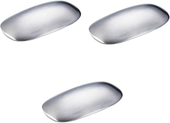Ciieeo Stainless Steel Odour Absorber Stainless Steel INOXLM Odour Absorbing Soap Bar Stainless Steel Deodorising Bar for Kitchen Stainless Steel Soap Absorbent Pack of 3