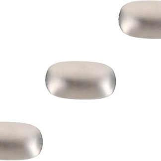 Alipis Pack of 3 Soap Stainless Steel Odour Soap Against Body Odour Garlic Stainless Steel Soap Square Tool Odour Remover for Cooking Soap Piece Tool Absorber