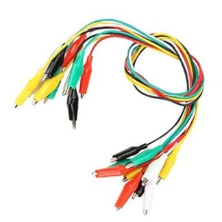 Alligator Clips Wire, 10 Pieces 50 cm PVC Crocodile Clip Number 35 mm Double-ended Crocodile Clips Cable Wire for Electrical Appliances