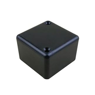 ABS Junction Box 40 x 40 x 25mm Dustproof Outdoor Project Power Box Cable Connection Protective Housing Black Pack of 2