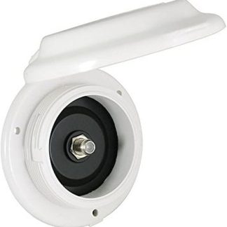 Marinco Contour Cable TV and Internet Inlet Round with Stainless Steel Panel