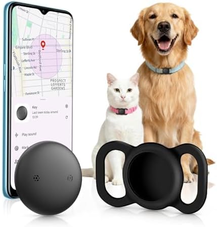 NozlaID Hunde Tracker Android - Mini SmartTag Hundetracker Ohne ABO - (nur Android) Kompatibel mit Google Find Hub - Hunde Tracking mit Silikon Schutz Hülle (1 Pack)