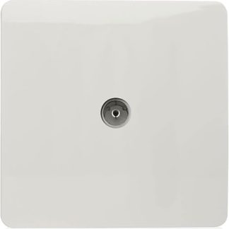 Trendi Artistic Modern glänzend Taktile TV-Steckdose weiß Art-tvswh