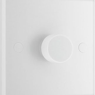 BG Electrical Round Push Button White Moulded Square 2 Way 200 Watt Light Switch