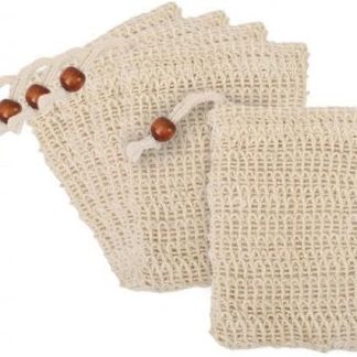 5 x Mesh Soap Bags, Ideal for Hanging in the Bathroom