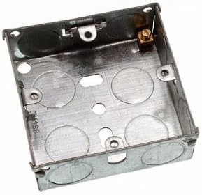 100 x Flush-Mounted Metal Backboard 1 Gang 25mm